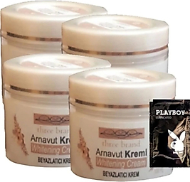 SÜPER THREE BRAND 4 ADET ARNAVUT KREMİ WHİTENS CREAM  KREMİ 100 ML + 1 ADET JEL HEDİYE