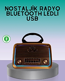 Bluetooth Özellikli Nostalji Radyo 3 Bant FM AM SW