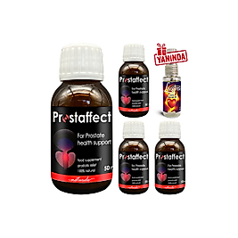 PROSTAFFECT 50 ML ŞURUP 4 ADET ERKEKLERİN ÖZEL DURUMLARINA İÇECEK FORMUNDA ÖZEL ŞURUB + LUSTRA MASAJ YAĞI