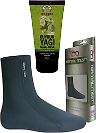 IBNİ SİNA KUYRUK YAĞI MASAJ KREMİ 50 ML SU VE ISI GEÇİRMEYEN MEST ÇORAP (M)