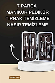 Manikür Pedikür Seti İkili Set El ve Ayak Bakımı Nasır Temizleme Protez Tırnak Çıkarma