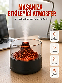 Şık Tasarımlı Aromaterapi ve Nemlendirici Cihaz