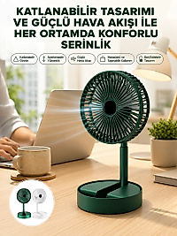Katlanabilir Usb Şarjlı Masaüstü Soğutucu Mini Fan Telefon Tutucu