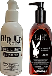 HİPUP HİP ENLARGEMENT CREAM KALÇA KALDIRMA , VÜCUT KREMİ 120 ML+PLAYBOY MASAJ YAĞI 120 ML