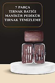 7 Parça Manikür Pedikür Seti El Ayak Bakımı Çantalı Paslanmaz Çelik