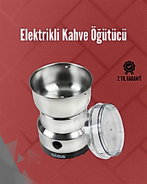 Paslanmaz Çelik Elektrikli Kahve Değirmeni | Sessiz, Hızlı, Çok Amaçlı Öğütücü (200W)