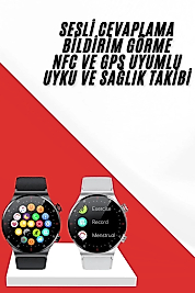 Çok Fonksiyonlu Akıllı Saat Bluetooth Bağlantılı Çağrı Cevaplayabilen Uzun Pil Ömrü Yeni Nesil