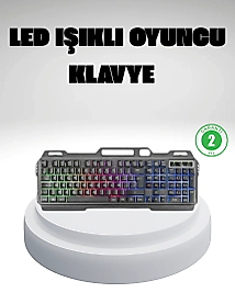 RGB Işıklı Oyuncu Klavye Mouse Seti – Türkçe Q, Ayarlanabilir DPI, Ergonomik ve Dayanıklı Tasarım