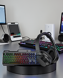 Işıklı Klavye Mouse ve Bluetooth Kulaklık Seti XUCZZZKULAKLIKKLAVYESET