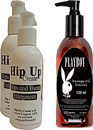 HİNTOHU HİPUP HİP ENLARGEMENT CREAM KALÇA KALDIRMA , VÜCUT KREMİ 120 ML 2 ADET+PLAYBOY MASAJ YAĞI 120 ML