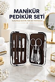 Tırnak Temizliği, Tırnak Batığı ve Düzenli Bakım İçin 7 Parça Çelik Set