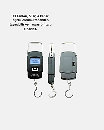 Dijital El Kantarı – 50 Kg Taşıma Kapasiteli, Taşınabilir Hassas Tartı