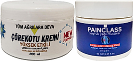 2 ADET ÇÖREK OTU KREMİ XL BOX BÜYÜK BOY WHİTE 200 ML + 150 ML PAİNCLASS KUYRUK YAĞI KREMİ / DİZ DİRSEK ISKELET SIRT BEL KAS AGRİLARİNA MASAJ SETİ