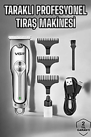 Şarjlı Tıraş Makinesi Paslanmaz Çelik Taraklı UUCZV071TIRAŞM2