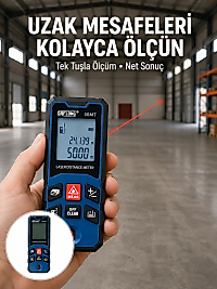 Profesyonel Lazer Metre Hassas Ölçüm ve Dijital Ekran Yeni Nesil
