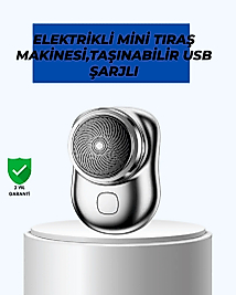 Mikro titreşim motorlu, düşük sesli, USB girişli tıraş makinesi