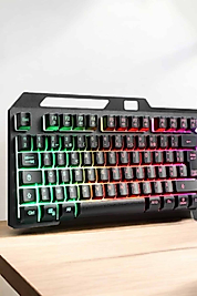 Oyuncu Klavye Mouse Seti USB Girişli RGB Işıklı Türkçe Q Model UCZPG8018KLAVYE1