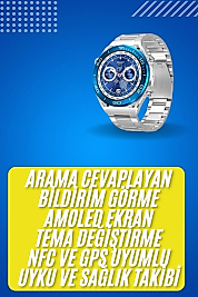 2025 Model Yuvarlak Ekran Android ve İOS Uyumlu GPS Takibi Yapabilen Akıllı Saat Yeni Nesil