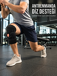 Ayarlanabilir Ligamentli Dizlik Patella Silikon Pedli Nefes Alabilir Diz Koruyucu