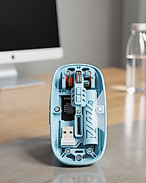 Kablosuz Mouse Bluetooth 5.2 ve 2.4G USB Çift Mod UCZZZM223MOUSEMAVİ