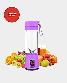 USB Şarjlı Portatif Blender 380ml Çelik 304 Bıçaklı Mobil Smoothie Maker