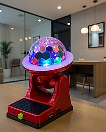 360° RGB LED Disco Işığı Ayarlanabilir Başlıklı Güneş Enerjili Projektör Lamba