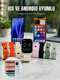 Akıllı Saat Bluetooth Arama Özellikli 7 Kordonlu Spor ve Günlük Kullanıma Uygun