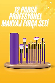 12 Parça Makyaj Fırçası Yumuşak Kıllı Profesyonel Fırça Seti Yüksek Kaliteli Pürüzsüz