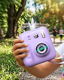 Çocuk Dijital Fotoğraf Makinesi Anında Baskı ve 4 Rulo Kağıt 5 Kalem Hediye