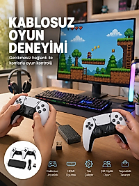 20600 Oyunlu Retro Oyun Konsolu Kablosuz Joystick Yeni Nesil
