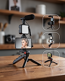Vlog Kiti Mini Tripod Telefon Tutucu UUCZZZAY49KAMERATELEFONTUTUCU5