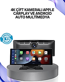 Renault Megane, Clio, Symbol, Captur, Toyota Corolla, Yaris, C-HR, Ford Focus, Fiesta Uyumlu Kablosuz CarPlay Multimedya 10.26” Dokunmatik Ekran
