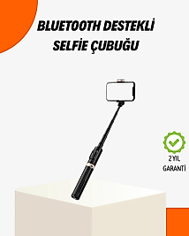 Bluetooth’lu Işıklı Selfie Çubuğu – Katlanabilir, 130 cm