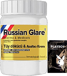 PLAYBOY RUSİAN GLARE NANO 50 ML RUS MERHEMİ TÜYLERE KREM + YANINDA JEL