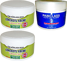 ÇÖREKOTU ÇÖREK OTU KREMİ GREEN BOX 2 ADET 200 ML + PAİNCLASS KUYRUK YAĞI KREMİ 100 ML / SETİ