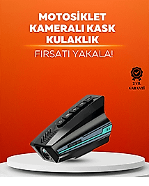 BT16 Akıllı Kask Kamerası – 1080P HD, Bluetooth 5.3, IP65 Su Geçirmez