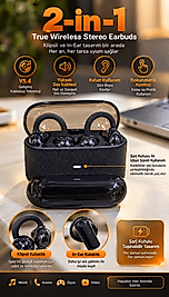 Kablosuz Bluetooth Kulaklık 4'lü Set Klipsli ve In-Ear Tasarım pgy236kulaklık-3
