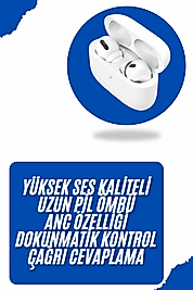 Kulak İçİ Bluetooth Kulaklık Silikonlu Stereo Yüksek Ses Kaliteli Dokunmatik