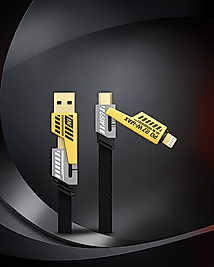 Dönüştürülebilir 4 Başlıklı Hızlı Şarj Kablosu 1.2m 65W