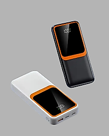 Powerbank 10000 mAh – Çift USB Çıkışlı, Type-C Girişli, Şık Beyaz Tasarım