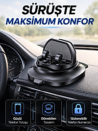 Araç İçi Telefon Tutucu Gizlenebilir Telefon Numaralı Katlanabilir Telefon Standı