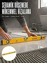 600 mm Su Terazisi Sarı Dayanıklı Gövde Hassas Ölçüm Yeni Nesil
