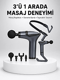 Titreşimli Şarjlı Masaj Aleti 3in1 Fonksiyonel Çok Amaçlı Model Yeni Nesil