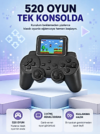 S10 Retro Oyun Konsolu Taşınabilir 2.8 İnç Ekran Ergonomik Nostalji Yeni Nesil