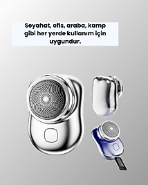Islak-Kuru Kullanımlı Suya Dayanıklı Mini Tıraş Cihazı