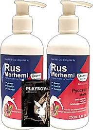 SÜPER PLAYBOY TÜY DÖKÜCÜ KREM2 ADET X 250 ML CEVİZ SÜTLÜ & CEVİZLİ RUS MERHEMİ + YANINDA JEL