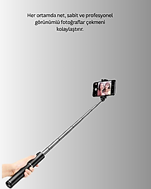 Işıklı Katlanabilir Bluetooth Selfie Çubuğu UCZZZBLUETOOTHLUSELFİEÇUBUĞU-4