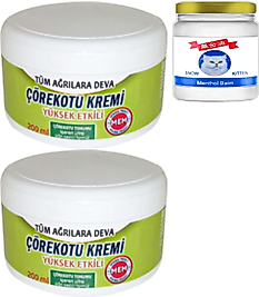ÇÖREK OTU KREMİ  GREEN BOX 2 ADET 200 ML + SNOW KİTTEN KREM 50 ML / TESKİN SETİ