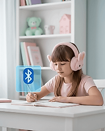 Şarjlı Tavşan Tasarımlı Kablosuz Bluetooth Kulaklık Stereo Ses ve Hafıza Kart Destekli