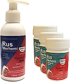 HİNTOHU TÜY DÖKÜCÜ AZALTICI RUS MERHEMİ 150 ML 1 ADET + GENİTAL BÖLGE MERHEMİ 50 ML 3 ADET